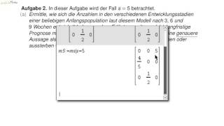 04 Lebenszyklus von Fliegen Lösungen Aufgabe 2 a mit GTR CAS [upl. by Gilberta338]