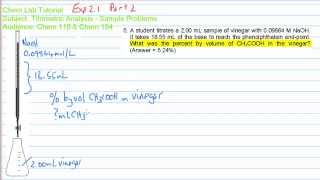 Titrimetric Analysis Study Guide Problem 5 [upl. by Eicam]