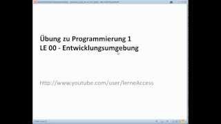 PRG02UE01 Programmierung Übung Erste Schritte in VBA ZielampEinordnung [upl. by Trutko676]