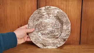 Enoch Wedgwood Dickens Coaching Days China Dinner Plate [upl. by Monti178]