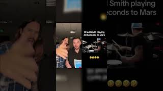 Jared Leto reacts to the incredible Chad Smith drum cover 🥁🕺🏻🌶️🙏🏼 shorts [upl. by Larcher51]