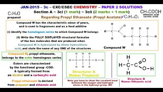 CSECCHEMP2s004  JAN2015  3c  Regarding Propyl Ethanoate Propyl Acetate [upl. by Navad]