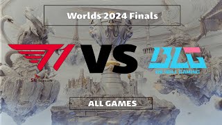 T1 vs BLG Highlights ALL GAMES  Grand Final Worlds 2024  T1 vs Bilibili Gaming [upl. by Ariahaj]