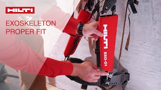 Hilti wearable exoskeleton EXOO1 proper fit and adjustment [upl. by Eibo]