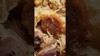 LookNo one really bargained for you Crockpot Sausage Sauerkraut and Potatoes shorts foodporn [upl. by Arikal16]