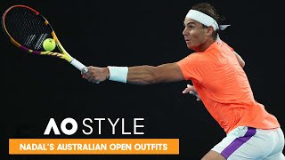 Fashion Hits Rafael Nadals Australian Open Outfits  AO Style [upl. by Doowle]