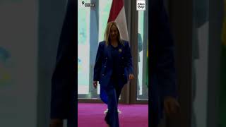 G20 Summit  Italian PM Giorgia Meloni arrives at Bharat Mandapam in Delhi [upl. by Schwarz]