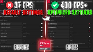 AMD Radeon Best Settings to BOOST FPS for Gaming amp Performance  New UPDATED Tweaks🔧 [upl. by Turro]