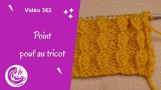 Point pouf au tricot [upl. by Mauceri]