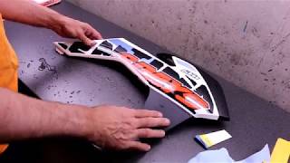 Dirt Bike Decal Installation Air bubble free wet install method [upl. by Reede]