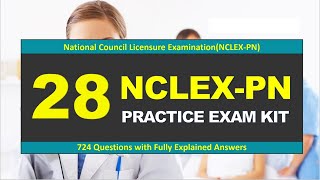 NCLEX PN Practice Exam Kit 28 nclexpnquestionsandanswers Fully Explained Answers nclexpn [upl. by Nirra836]