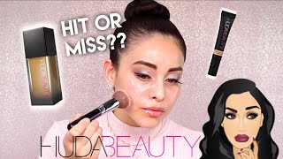 IS HUDA BEAUTY DRY SKIN APPROVED  HUDA BEAUTY FOUNDATION amp CONCEALER REVIEW [upl. by Calica938]