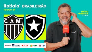 ATLÉTICO X BOTAFOGO AO VIVO NA ITATIAIA  REACT DO BRASILEIRÃO [upl. by Nakashima]