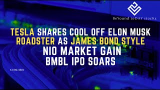 Tesla Shares cool off ELON MUSK ROADSTER AS JAMES BOND STYLE NIO MARKET GAIN BMBL IPO SOARS🔥🔥🔥 [upl. by Newg785]