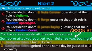 I was IGNITED NIGHT 2 but won as Doomsayer and SURVIVED  April Mode Better Town of Salem 2 [upl. by Agustin]