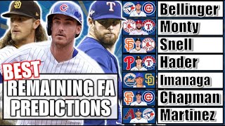 The Best Remaining MLB Free Agents At Each Position amp Predicting Where they Will Sign [upl. by Aronson]