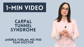 Carpal Tunnel Syndrome 1minute video by Andrea Furlan MD PhD [upl. by Nessej]