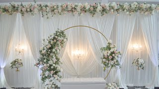 Diy  How to make Long Floral Backdrop DIY  Beautiful Floral Arch Backdrop [upl. by Ro]