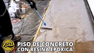 Piso De Concreto Con Resina Epoxica Marmoleado [upl. by Mcclenon]