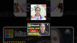 Microsoft hiring for 2025 Batch Students hiringnow hiring hiringalert [upl. by Ecyla]