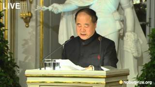 Mo Yan Nobel Prize in Literature 2012 Official lecture  quotStorytellersquot [upl. by Hayikat]