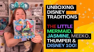 Disney traditions unboxing and review The Little Mermaid Princess Jasmine Meeko and Thumper [upl. by Oahc]