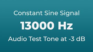 13000 Hz Sound Audio Test Tone  13000 Hertz Sine Signal  13 kHz [upl. by Ivana434]