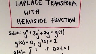 Differential Equation Using Laplace Transform  Heaviside Functions [upl. by Pedrotti498]