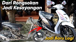 Restorasi Yamaha Mio Sporty Dari Rongsokan Jadi Pajangan [upl. by Ruelle]