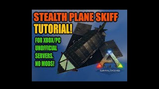 ArkSE  Skiff Build Tutorial  Stealth Fighter Plane  No Mods [upl. by Eira]