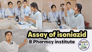 How to do practical Assay of isoniazidbpharma bpharmacy bpharmasyllabus telugu trending [upl. by Yesoj]