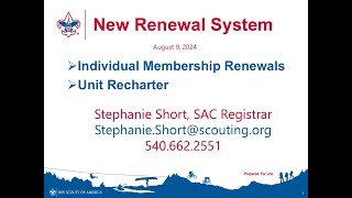 Unit Recharter amp Individual Renewals Presentation [upl. by Ilene224]