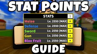 The BEST STAT POINTS Guide  Blox Fruits [upl. by Austreng]