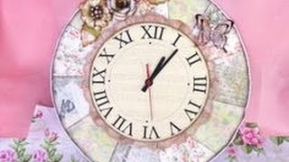 DIY Shabby chic Clock  ENG Series [upl. by Nylasej]