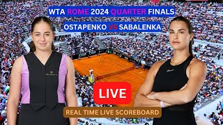 Aryna Sabalenka Vs Jelena Ostapenko LIVE Score UPDATE Today Women Tennis 2024 WTA Rome Quarter Final [upl. by Levona]