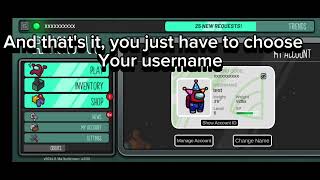 TUTORIAL How to change your nickname on Among Us  Tutorial to change your name among us [upl. by Suoirrad259]