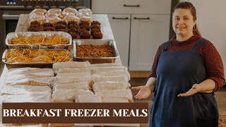 Freezer Meal Prep Large Family  Make Ahead Breakfast Meals [upl. by Cordelia]