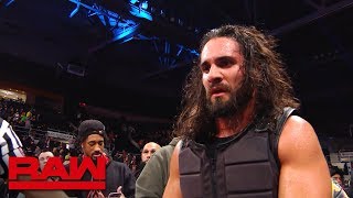 Seth Rollins exits the arena following Ambrose assault Raw Exclusive Oct 22 2018 [upl. by Nomra]