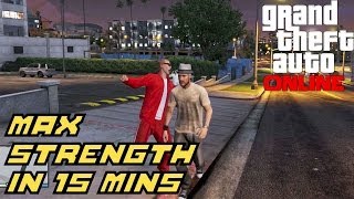 GTA 5 Online How to Max Level Strength Stat Solo FAST [upl. by Assirroc256]