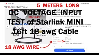 STARLINK MINI Test 12V Outdoors 16 ft 18awg CORD to UNIT [upl. by Mcspadden]