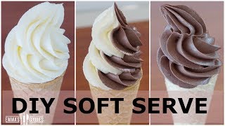 Homemade Soft Serve Ice Cream Recipe  Pipeable  NO Machine  NO Condensed Milk [upl. by Ienttirb676]