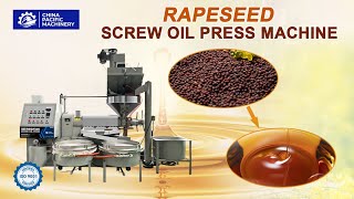 Screw Rapeseed Oil Press MachineMustard Oil Extraction MachineCanola Oil PresserOil Expeller [upl. by Keyes]