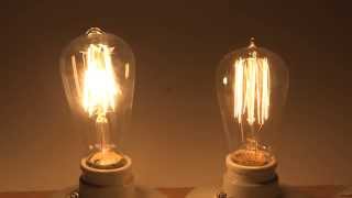 Energy saving with LED Filament Bulbs Comparison with Edison Incandescent [upl. by Lahey]