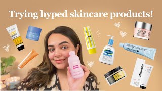 Trying out hyped skincare products ✨ D’you Dr Sheth’s the Minimalist moisturisers sunscreens 💛 [upl. by Eerbua]