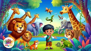 Wild Animals Song 🦒 Safari Chants for Preschoolers  Kids Krew Nursery Rhyme And Kids Song [upl. by Atiuqam221]