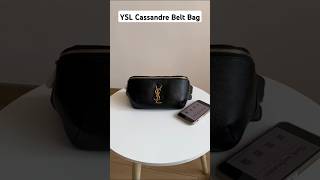 YSL Cassandre Classic Belt Bag in Grain De Poudre Embossed Leather bag luxurybag fashion ysl [upl. by Yahsed]