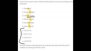 Clerical Skills Sample Question 1 [upl. by Lemrac979]