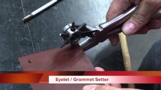 How to Install Eyelets  Small Grommets in Leather [upl. by Drofyar]