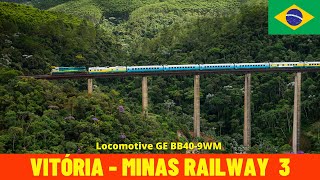 Cab Ride VitóriaMinas Railway Part 3 Governador Valadares  Desembargador Drumond Brazil 4K [upl. by Gambrill]