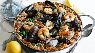 Spanish Paella Recipe with Seafood [upl. by Asteria]